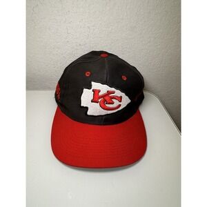 Vintage Kansas City Chiefs Hat Cap SnapBack Competitor Black Red Embroidered